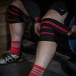 Knee Wraps and Wrist Band Support Straps 1 Pair Knee Band)