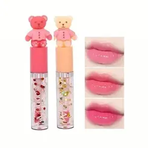 1Pcs Teddy Lip Gloss - Long-Lasting, Hydrating, Non-Sticky Formula