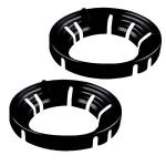 Silver Gas Saver Burner Jali Ring Fire & Windproof (1 Piece) Black\