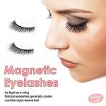 Black Handmade Natural Thick Long Polyester, 3 Pairs False Eyelashes