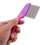 Flea Comb for Cat Dog, Stainless Steel Fine Tooth Flea Lice Tear Stain Remover Comb(2 Pcs).