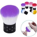 PROFESSIONAL Nail Art Soft Nail Cleaner Brush Mini Stainless Steel Handle  1 Pcs