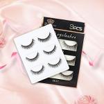 Black Handmade Natural Thick Long Polyester, 3 Pairs False Eyelashes