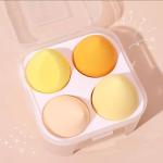 Sponge 4 Pcs in A Storage Box ,Makeup Cosmetic Puff Makeup Sponge (Multicolour)