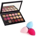 Professional 2 Pcs blunder puff and 18 color eyeshadow palette Combo.