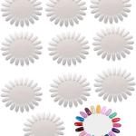 10 Palettes Display Board for Nail Art Design Pattern Practice and Swatch Nail Polish Color(White).
