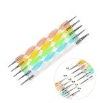 Pack of 5 Pcs Nail Art 2 way dotting Pen.