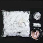 Waterproof Ear Shower Caps, Plastic Hair Dye Ear Protectors ( 100 Piece)
