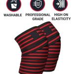 Knee Wraps and Wrist Band Support Straps 1 Pair Knee Band)