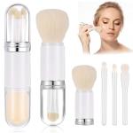 Makeup Brush Set 4 in 1 Portable Travel Blending Powder Foundation Brush.