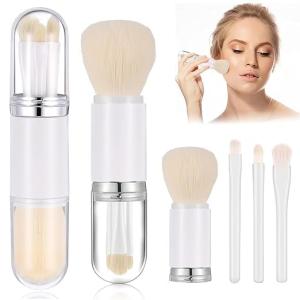 Makeup Brush Set 4 in 1 Portable Travel Blending Powder Foundation Brush.