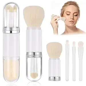 Makeup Brush Set 4 in 1 Portable Travel Blending Powder Foundation