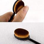 Makeup Powder Concealer Oval Blending Foundation Brush (Black)-Pack of 1