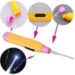 LED Flashlight Earpick for Ear wax remover and cleaner, Multicolour