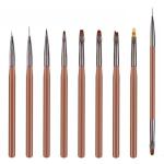 9 Pcs Nail Art Brushes  (Pack of 9 )