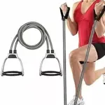 Double Toning Resistance Tube Heavy Quality Exercise Band For Stretching (Pack of 1).