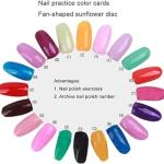10 Palettes Display Board for Nail Art Design Pattern Practice and Swatch Nail Polish Color(White).