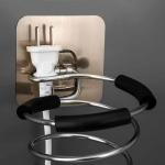 Hair Dryer Holder Rack Blower Organizer Shelf Stainless Steel Stand Storage 1 Pcs
