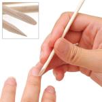 100Pcs Nails Orange Wood Stick For Cuticle Pusher Remover