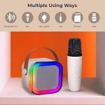 Wireless Mics Portable Bluetooth Speaker & Dynamic Lights Birthday Gift for Girls, Boys