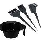 Plastic 4PCS Hair Color Comb, Dye Brush and Hair Color Mixing Bowl Hair Colouring Kit