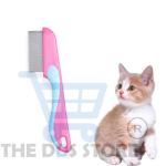 Flea Comb for Cat Dog, Stainless Steel Fine Tooth Flea Lice Tear Stain Remover Comb(2 Pcs).