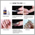 5 Pcs Nail Glue for Fake Nails/Professional Nail Art Glue.
