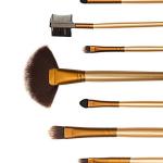 Professional Makeup Brush Set Brush Apllicator set of 24 golden  (Pack of 24)