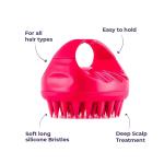 SKINPLUS Hair Scalp Massager Shampoo Brush with Soft Silicone Bristles (MULTICOLOUR) 1 Pcs