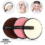 Makeup Remover Sponge Reusable Rounds Soft Facial Cleaning Puffs(Multicolor) 3 Piece