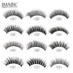 Professional Synthetic Fibers False Eyelashes, 3D Eyelashes Pack 10 Pairs of 1