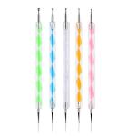 Pack of 5 Pcs Nail Art 2 way dotting Pen.