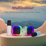 Wireless Mics Portable Bluetooth Speaker & Dynamic Lights Birthday Gift for Girls, Boys