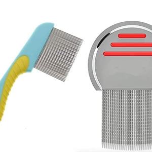 2pc Lice Comb - Stainless Steel lice Comb and Flea Lice Comb For Cat, Dog Treatment.