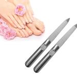 Pack 2 Stainless Silver Steel Nail Filers (5 Inches)  (Set of 2)