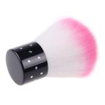 1 Pcs Soft Nail Cleaner Brush Mini Stainless Steel Handle Remove