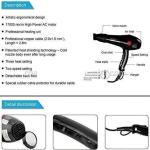 Heavy Duty Hair Dryer Hot and Cold Hair Dryers with 2 Switch speed setting For Men, Hair Dryer For Women(Black)