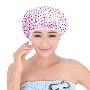 Rain and shower Cap Disposable Shower Caps for Women Larger Thicker Waterproof set of 3