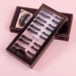 Professional Synthetic Fibers False Eyelashes, 3D Eyelashes Pack 10 Pairs of 1