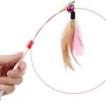 Cat Teaser Playing Stick Wooden Cat Wand Toy 1 Pcs