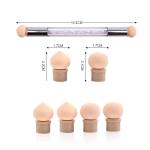 Nail Art Tool Pen Dual Head Nail Sponge Brush Picking Dotting 1 Pcs