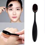 Makeup Powder Concealer Oval Blending Foundation Brush (Black)-Pack of 1