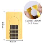 (Pack of 100) Nail Stencils,  Self-Adhesive for Gel Nails, Nail Extension Golden Stencils