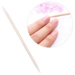 Orange Wood Nail Sticks Double Sided Cuticle Pusher Tool 100 Pcs