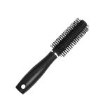 2 Pcs Hair Brush Comb Round Comb Twill with Wood Handle for Hair Drying Styling Curling (Black)