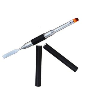 Poly Nail Gel Brush & Picker,Dual - Ended Stainless Steel Gel Nail Brush Tool  1 Pcs