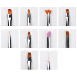 Nail Art Pen Brush Set (10 pieces) silver