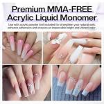EzFlow Q Monomer False Nails, 1 Fluid Ounce, 150ml (PURPLE) 1 Pcs