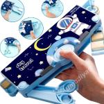 Multi-Functional Pencil Box For Kids, Space Pencil Box For Boys & Girls, Magnetic Pencil Box (Pack of 1).