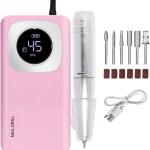 rofessional 45000 rpm Nail Art Dril Machine with Bits 1 Pcs
